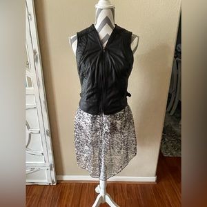Alberto Malaki Vest - with Removable Sheer Leopard Print Vest - Size: 6